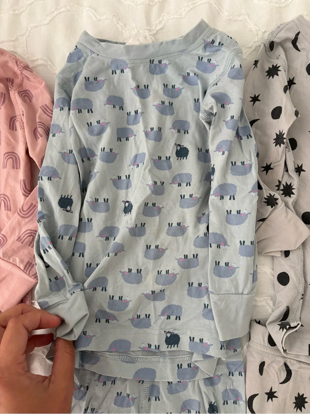 Hanna Andersson Toddler Pajama Trio - Pink, Blue & Gray Two Piece Pajamas